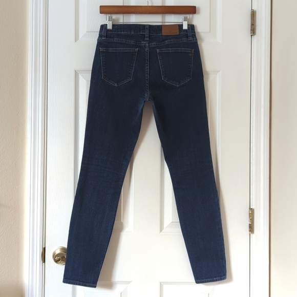 Madewell Classic Dark Indigo Wash Mid Rise Ankle Length Skinny Skinny Jeans 28 - Picture 4 of 15